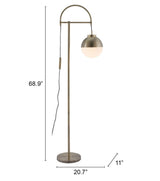 Waterloo White & Bronze Floor Lamp by Zuomod at Eve Furniture