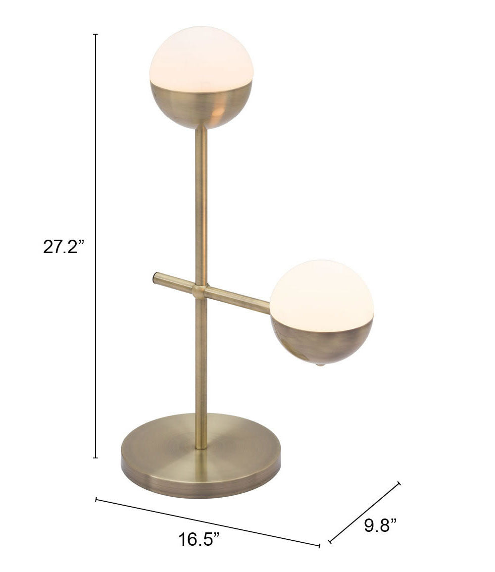 Waterloo White & Bronze Table Lamp by Zuomod at Eve Furniture