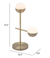 Waterloo White & Bronze Table Lamp by Zuomod at Eve Furniture