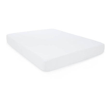 Waterproof Jersey White Cal King Mattress Protector by Malouf at Eve Furniture