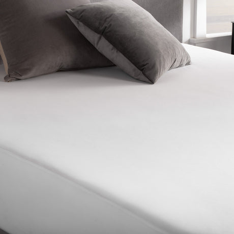 Waterproof Jersey White Twin Mattress Protector by Malouf at Eve Furniture