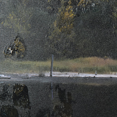 Water's Reflection-L by Chad Mackay a Hand Embellished Textured Framed Art Print Matted under Glass by Mercana at Eve Furniture