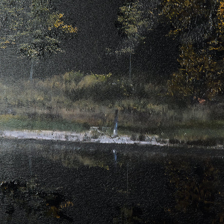 Water's Reflection-R by Chad Mackay a Hand Embellished Textured Framed Art Print Matted under Glass by Mercana at Eve Furniture