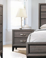 Watson 2-Drawer Nightstand Gray Oak/Black