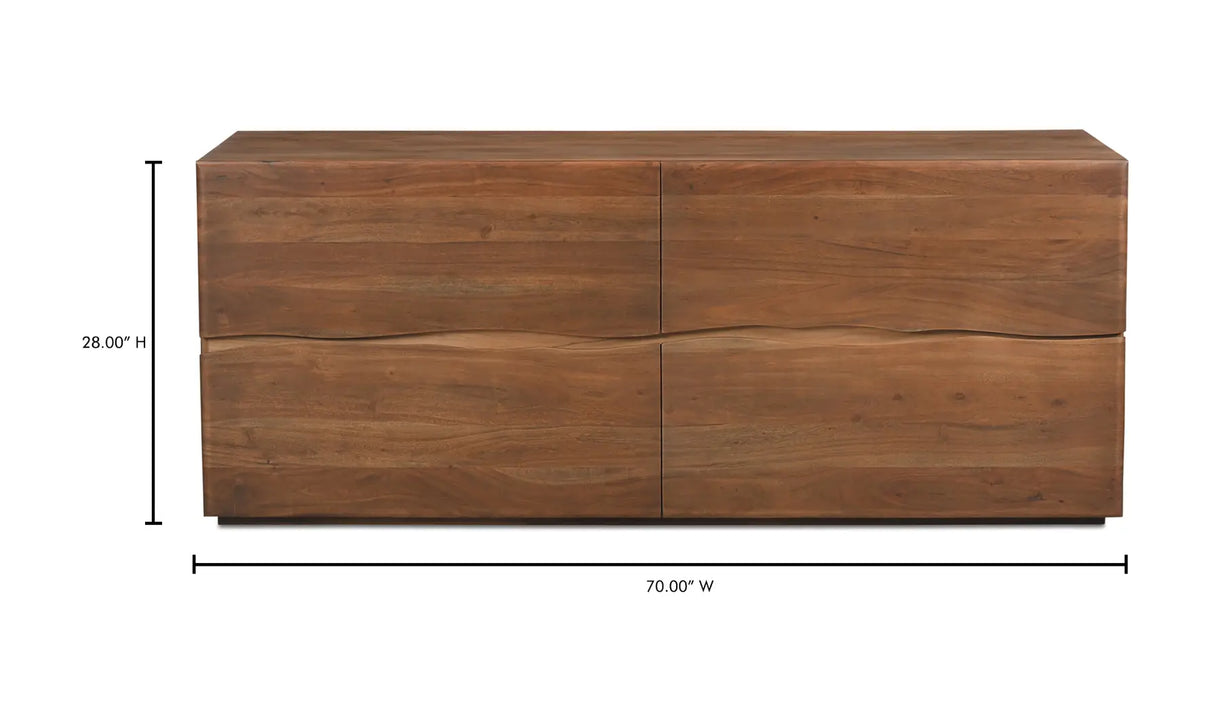 Watson 4 Drawer Dresser Brown by Moe's Home at Eve Furniture