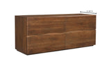 Watson 4 Drawer Dresser Brown by Moe's Home at Eve Furniture
