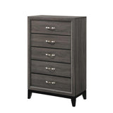 Watson Gray Oak/Black 5-Drawer Chest