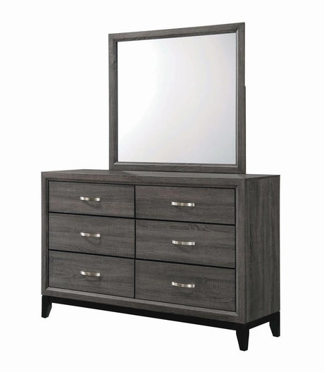 Watson Gray Oak/Black 6-Drawer Dresser