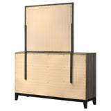 Watson 6-drawer Dresser with Mirror Grey Oak and Black by Coaster at Eve Furniture