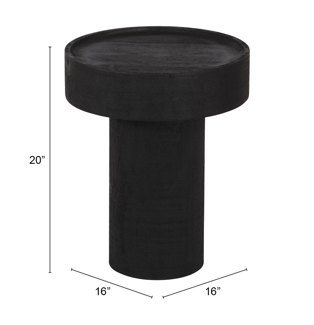 Watson Black Side Table by Zuomod at Eve Furniture