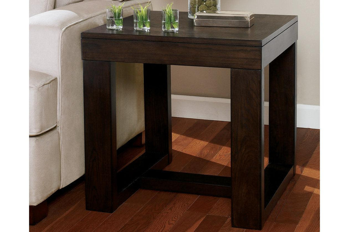 Watson Dark Brown Coffee Table and 2 End Tables by Ashley at Eve Furniture