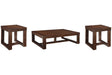 Watson Dark Brown Coffee Table and 2 End Tables by Ashley at Eve Furniture