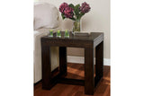 Watson Dark Brown End Table by Ashley at Eve Furniture