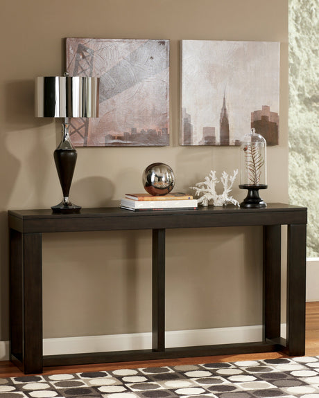 Watson Dark Brown Sofa/Console Table by Ashley at Eve Furniture