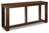 Watson Dark Brown Sofa/Console Table by Ashley at Eve Furniture