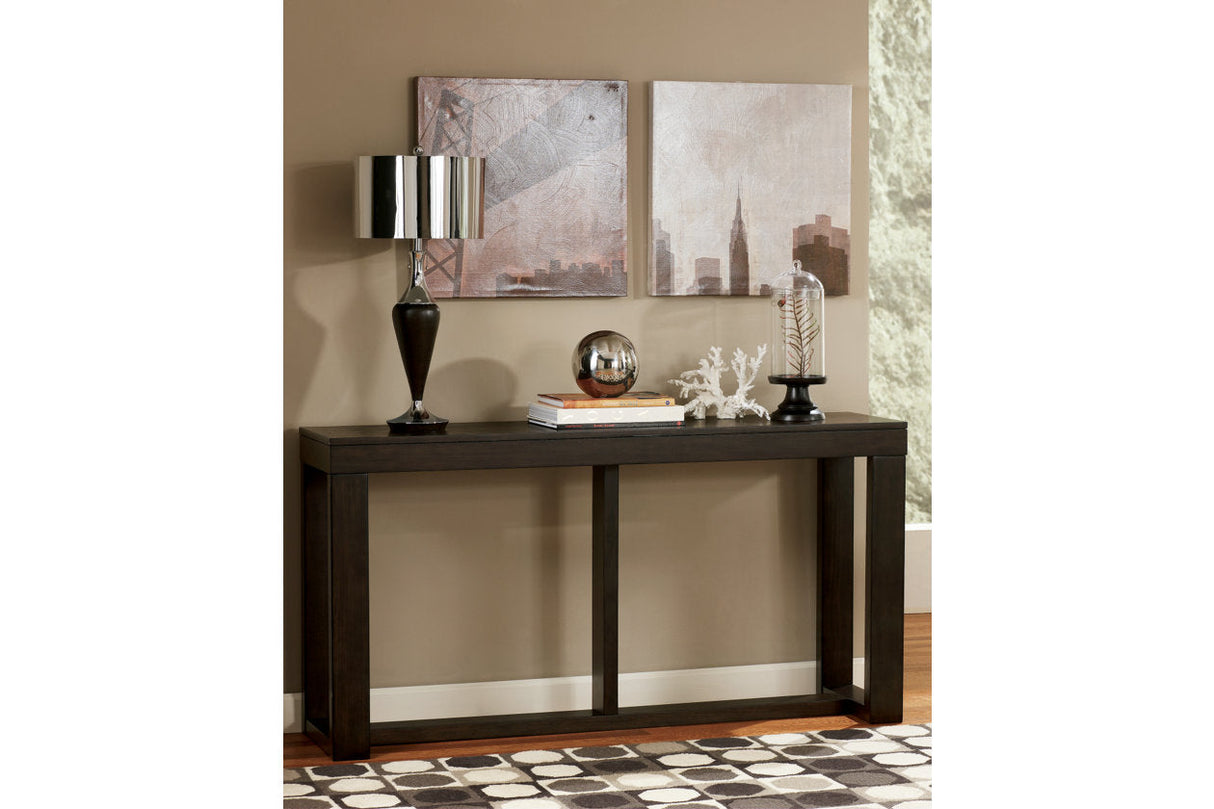 Watson Dark Brown Sofa/Console Table by Ashley at Eve Furniture
