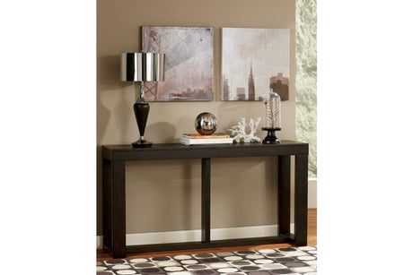 Watson Dark Brown Sofa/Console Table by Ashley at Eve Furniture