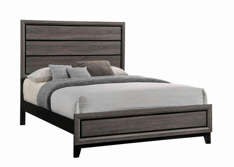 Watson Gray Oak/Black Panel Bedroom Set