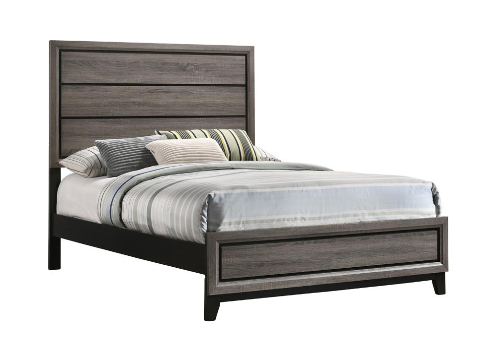 Watson Gray Oak/Black Panel Youth Bedroom Set