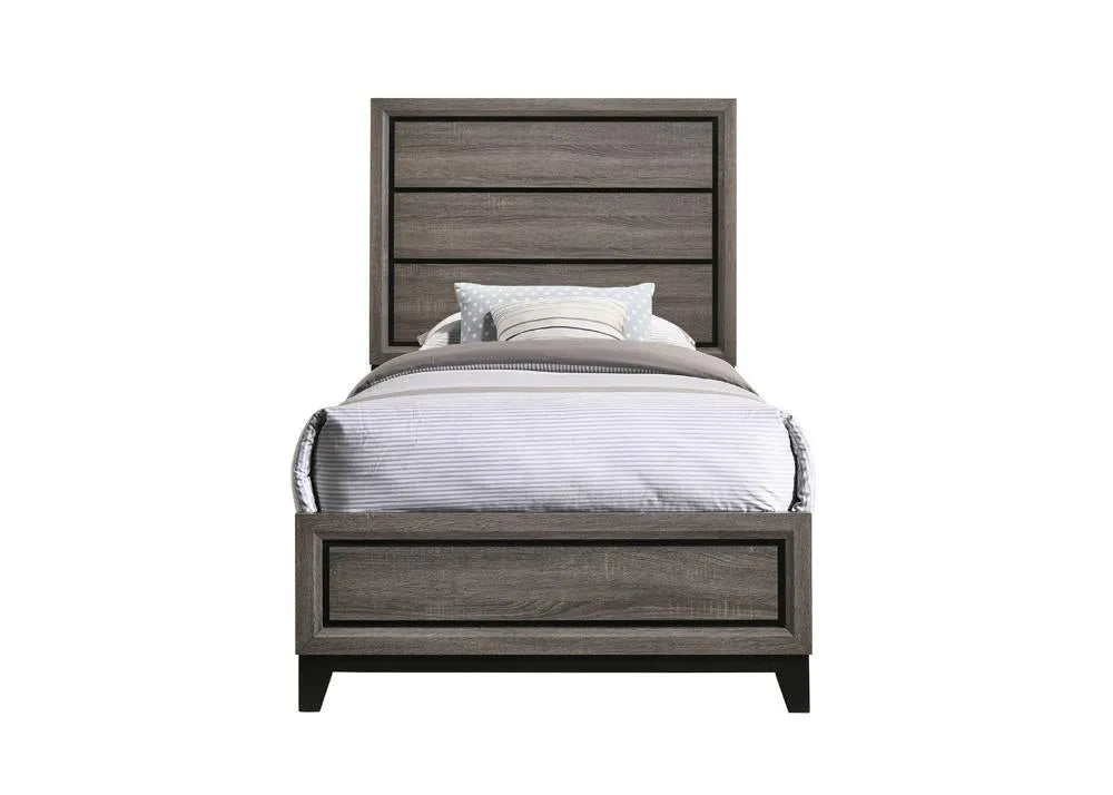 Watson Gray Oak Twin Panel Bed by Coaster at Eve Furniture