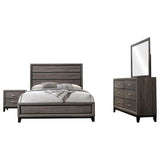 Watson Gray Oak/Black 4-Piece Queen Bedroom Set by Coaster at Eve Furniture