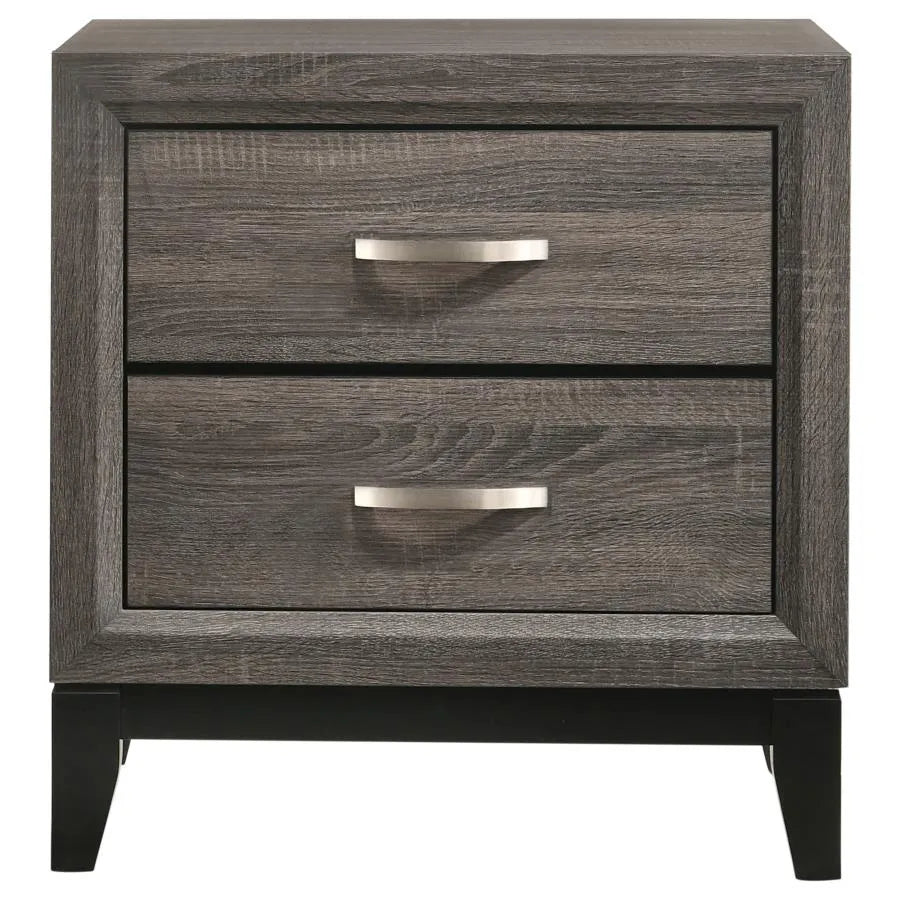 Watson Gray Oak/Black 4-Piece Queen Bedroom Set by Coaster at Eve Furniture