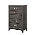 Watson Gray Oak/Black 5-Drawer Chest by Coaster at Eve Furniture