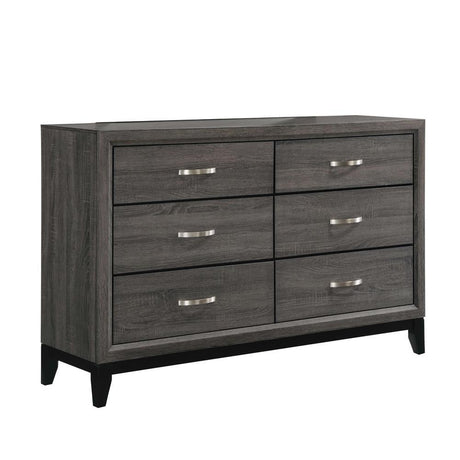 Watson Gray Oak/Black 6-Drawer Dresser by Coaster at Eve Furniture