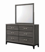 Watson Gray Oak/Black 6-Drawer Dresser by Coaster at Eve Furniture