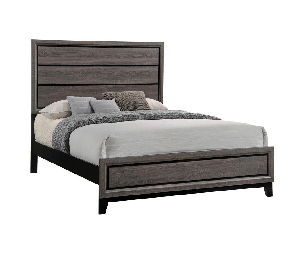Watson Gray Oak/Black California King Panel Bed by Coaster at Eve Furniture