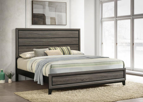 Watson Gray Oak/Black Eastern King Bed by Coaster at Eve Furniture