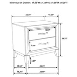 Watson Light Taupe 2-drawer Nightstand Bedside Table by Coaster at Eve Furniture