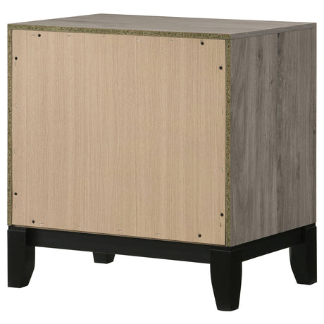 Valen Light Taupe 2-drawer Nightstand Bedside Table by Coaster at Eve Furniture