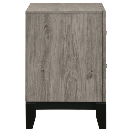 Valen Light Taupe 2-drawer Nightstand Bedside Table by Coaster at Eve Furniture