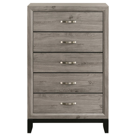 Valen Light Taupe 5-drawer Bedroom Chest of Drawers by Coaster at Eve Furniture