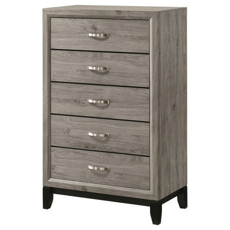 Valen Light Taupe 5-drawer Bedroom Chest of Drawers by Coaster at Eve Furniture