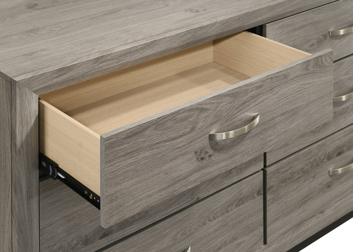 Watson Light Taupe 6-drawer Bedroom Dresser and Mirror by Coaster at Eve Furniture