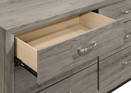 Watson Light Taupe 6-drawer Bedroom Dresser and Mirror by Coaster at Eve Furniture