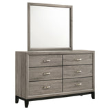 Watson Light Taupe 6-drawer Bedroom Dresser and Mirror by Coaster at Eve Furniture