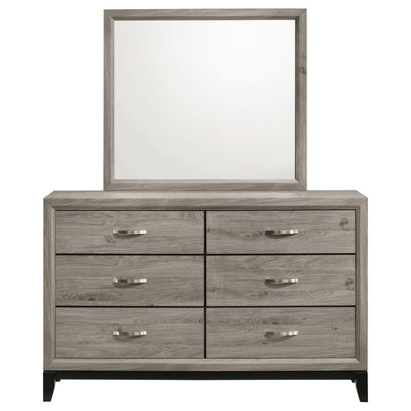 Watson Light Taupe 6-drawer Bedroom Dresser and Mirror by Coaster at Eve Furniture