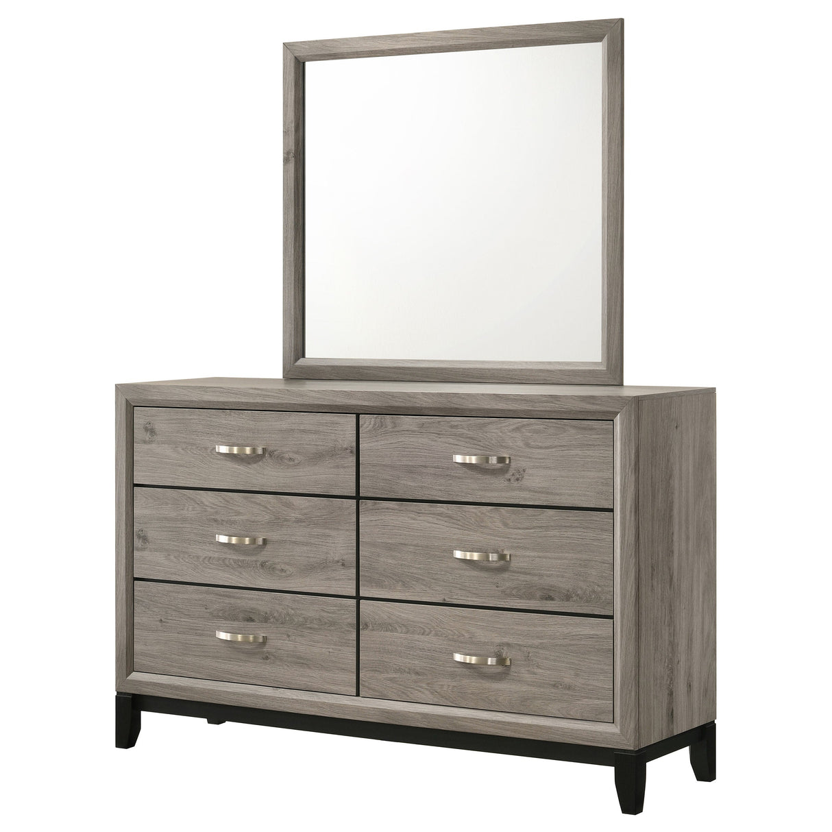 Watson Light Taupe 6-drawer Bedroom Dresser and Mirror by Coaster at Eve Furniture