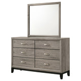 Watson Light Taupe 6-drawer Bedroom Dresser and Mirror by Coaster at Eve Furniture