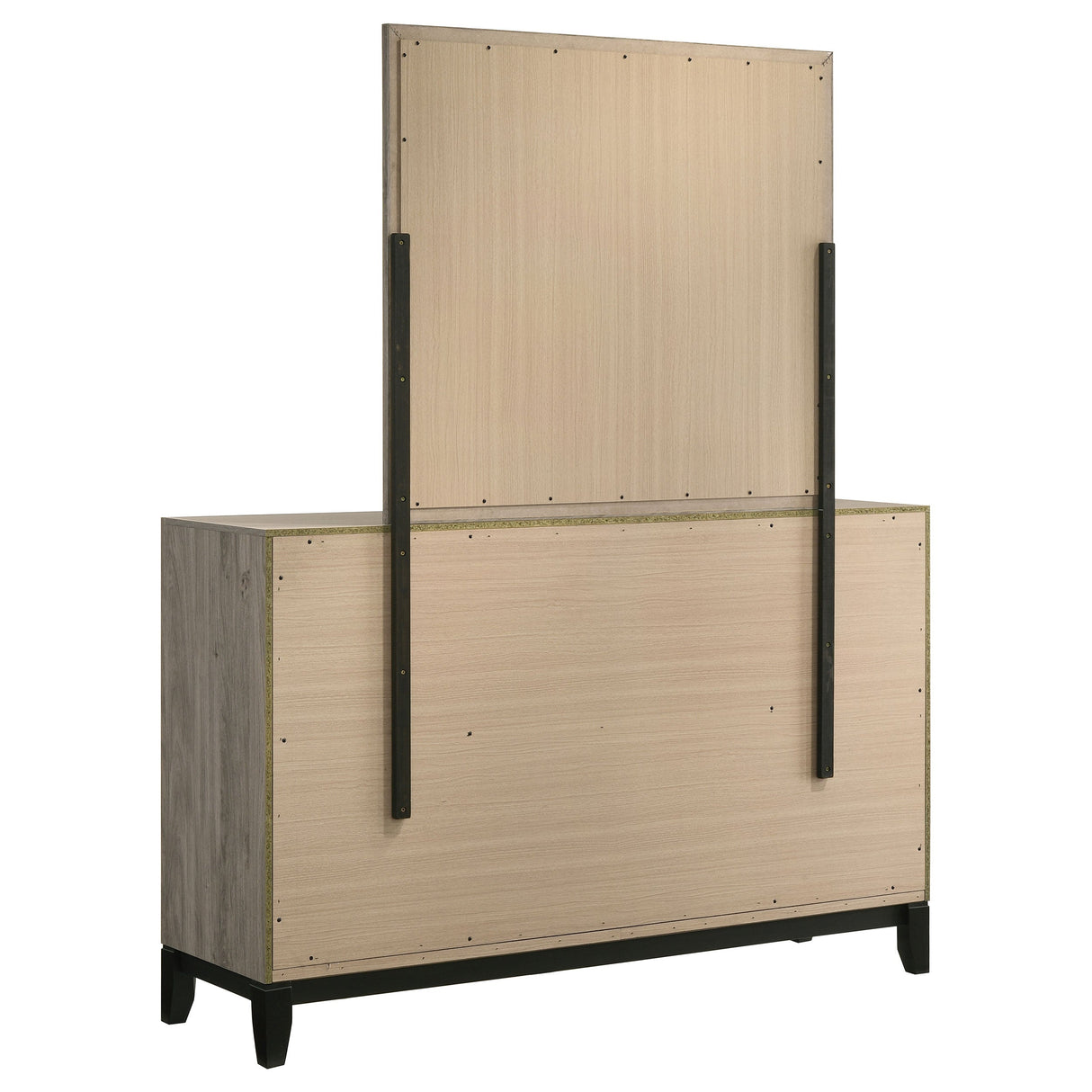 Watson Light Taupe 6-drawer Bedroom Dresser and Mirror by Coaster at Eve Furniture
