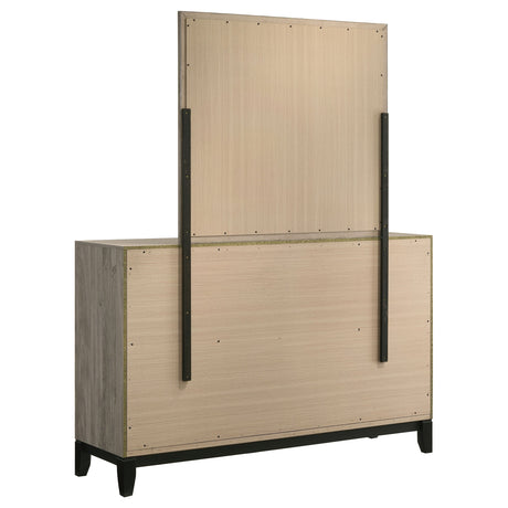 Watson Light Taupe 6-drawer Bedroom Dresser and Mirror by Coaster at Eve Furniture