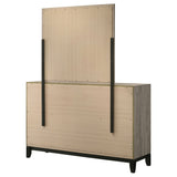 Watson Light Taupe 6-drawer Bedroom Dresser and Mirror by Coaster at Eve Furniture