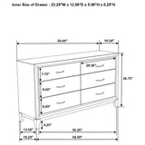 Watson Light Taupe 6-drawer Bedroom Dresser Cabinet by Coaster at Eve Furniture