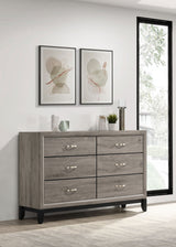 Watson Light Taupe 6-drawer Bedroom Dresser Cabinet by Coaster at Eve Furniture