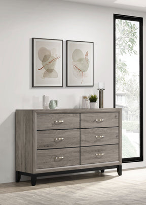 Watson Light Taupe 6-drawer Bedroom Dresser Cabinet by Coaster at Eve Furniture