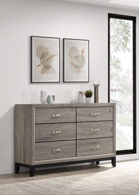 Watson Light Taupe 6-drawer Bedroom Dresser Cabinet by Coaster at Eve Furniture