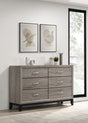 Watson Light Taupe 6-drawer Bedroom Dresser Cabinet by Coaster at Eve Furniture